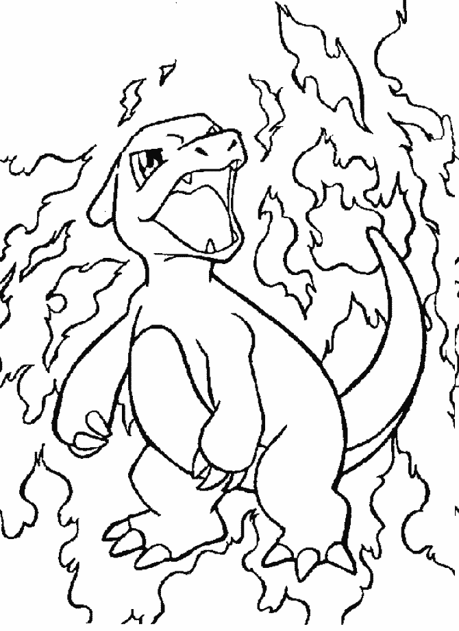 Plansa de colorat cu Pokemon 4 34